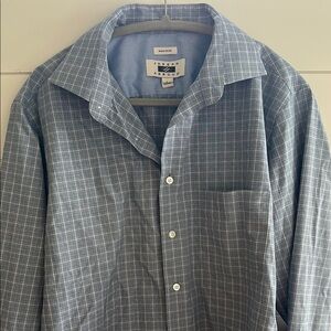Joseph Abboud Blue Plaid Shirt Men’s Large